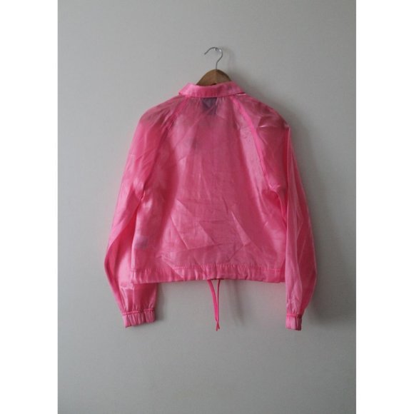 Nike Air Coach Sheen Logo Print Jacket Pink Size XS - Picture 5 of 9